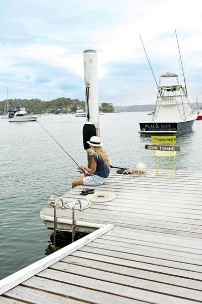 Estilo náutico en el lago.