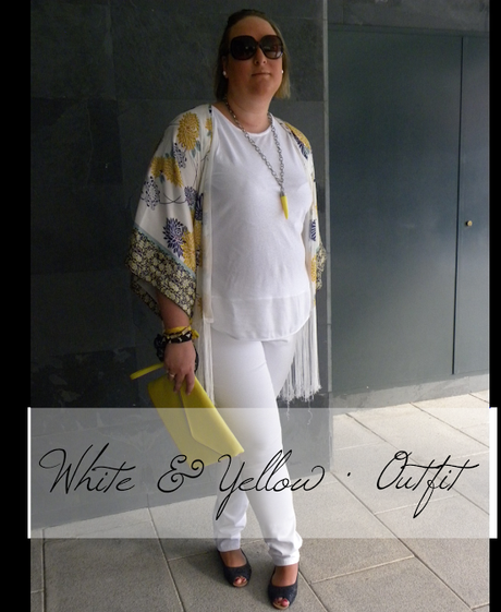 arriesgate con el blanco, blogger madrid, camiseta amarilla, curvy, look amarillo y blanco, los looks de mi armario, mis looks, outfit blanco, pantalon blanco, talla grande, tendencia verano, violeta by mango, 