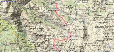 Mapa ruta Mirador de Ordiales y Pico Cotalba