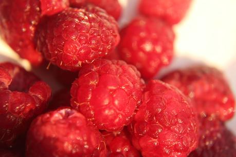 Tarta de cuajada con frambuesas