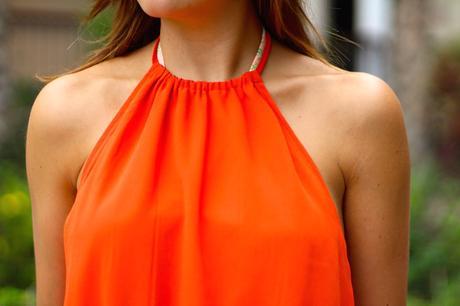 Orange Halter Dress