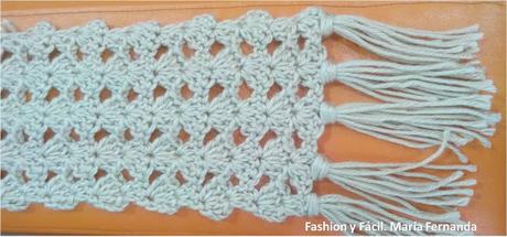 Idea cómo tejer una bufanda para principiantes del crochet (Idea to crochet an easy scarf for beginners)