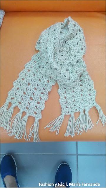 Idea cómo tejer una bufanda para principiantes del crochet (Idea to crochet an easy scarf for beginners)
