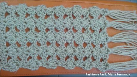 Idea cómo tejer una bufanda para principiantes del crochet (Idea to crochet an easy scarf for beginners)
