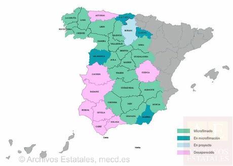 El Catastro de Ensenada (1750-54), esencial para la historia familiar mapaLeyenda