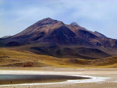 Laguna altiplánica Miscanti. Atacama. Chile
