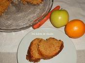 Bizcocho piña, manzana, zanahoria naranja