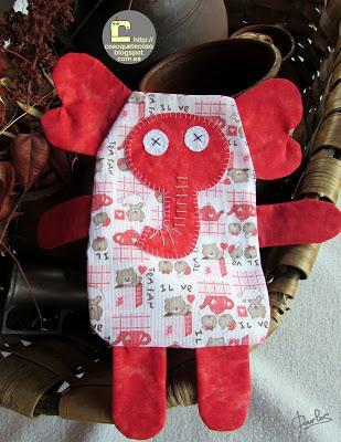 Cojin de semillas modelo elefante