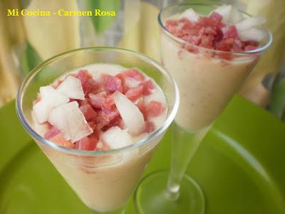 AJO BLANCO MALAGUEÑO DE MELON Y JAMON