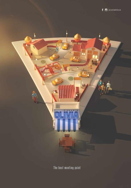 Una rica rebanada de pizza gráfica