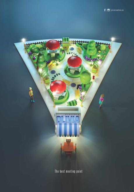 Una rica rebanada de pizza gráfica