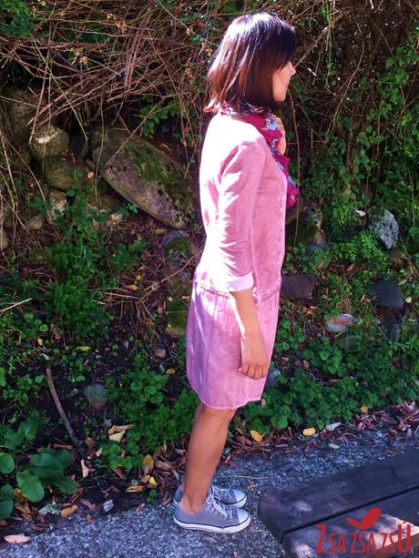 Pink tie dye dress