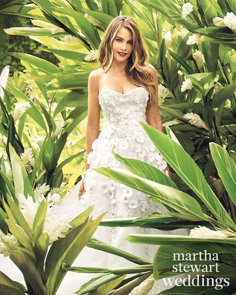 Sofia Vergara se prueba vestidos de novia para Martha Stewart Magazine