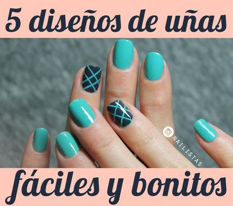 5 diseños de uñas fáciles y bonitos paso a paso