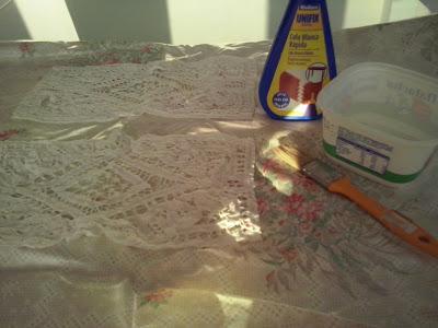 ♥ ♥ ♥ CESTA HECHA CON TAPETITOS DE HILO