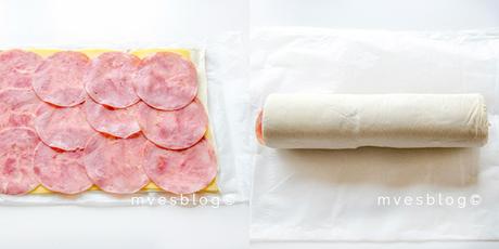 Party rolls de jamón y queso. Receta paso en vídeo. 