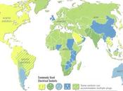 Mapa distintos enchufes mundo