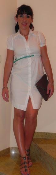 Blanco y turquesa (Look y outfit)