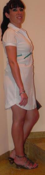 Blanco y turquesa (Look y outfit)