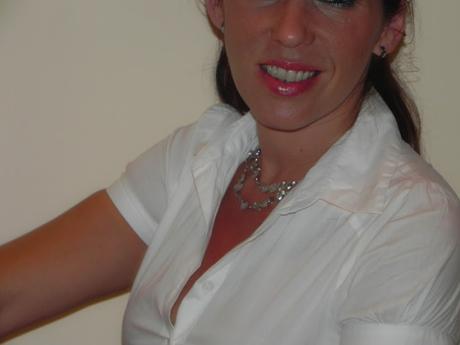 Blanco y turquesa (Look y outfit)