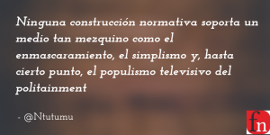 “La política pop”, la caja tonta y el riesgo para política democrática