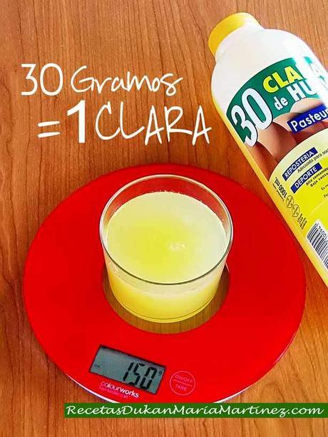 ¿Cómo mido las claras para una receta? ¿Cuánto pesa una clara?