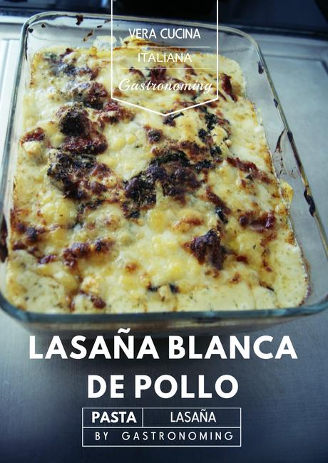 Lasaña blanca de pollo