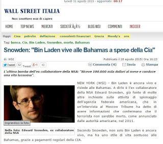 Snowden: tengo documentos Bin Laden sigue vivo y reside en las Bahamas