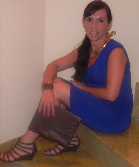 ¡Adios, verano 2015!: Azul, chocolate y bronce (look y outfit)