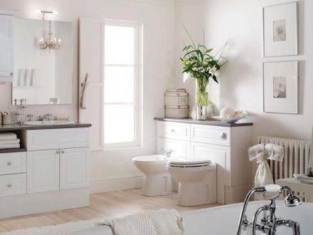 decoración en blanco baños