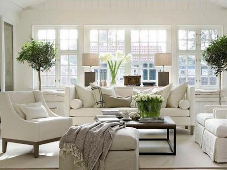 Decoración en blanco -Salon