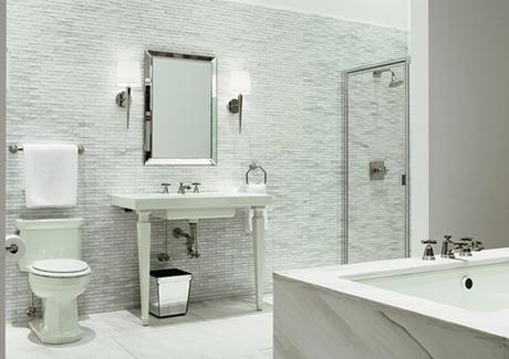 decoración en blanco baños