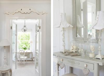 decoración en blanco