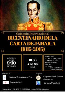 Bicentenario de la Carta de Jamaica en el Museo de Pueblo Libre, 9-10 septiembre