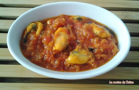 Mejillones en salsa de vieira