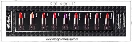 Review labiales Studded Kiss Lipstick de Kat Von D.