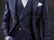 Chaqué azul para boda