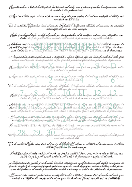 Calendario imprimible septiembre