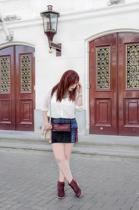 Coloured Leather Skirt