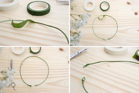 Decorar en familia - Diy diadema de paniculata para niña6