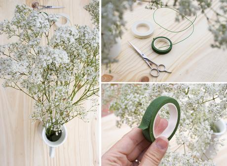 Decorar en familia - Diy diadema de paniculata para niña3