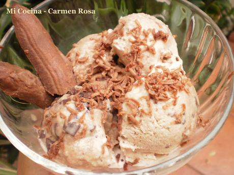 HELADO DE GANACHE DE CHOCOLATE CON NARANJA (Receta del chef Dani Moscugat)