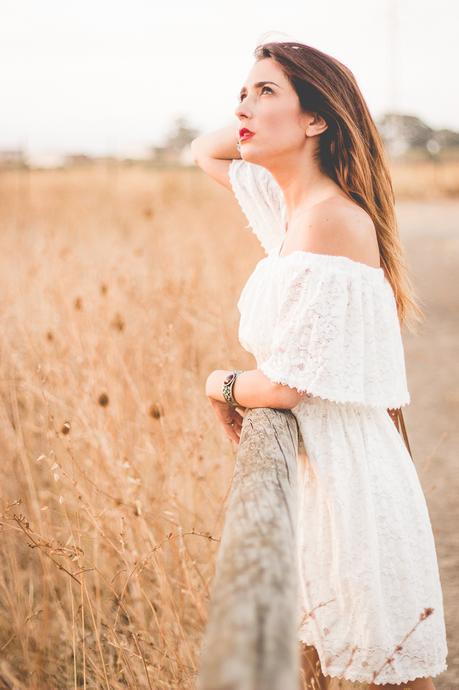 Shoulder Off White Dress chicwish dress