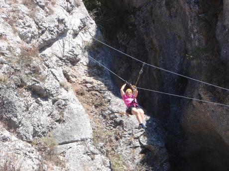 via ferrata la pasarela de Espeja tirolina