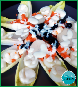 Ensalada de endibias con myonesa vegana de yogur (Sin Gluten, Sin Lácteos, Sin Huevo, Vegana)