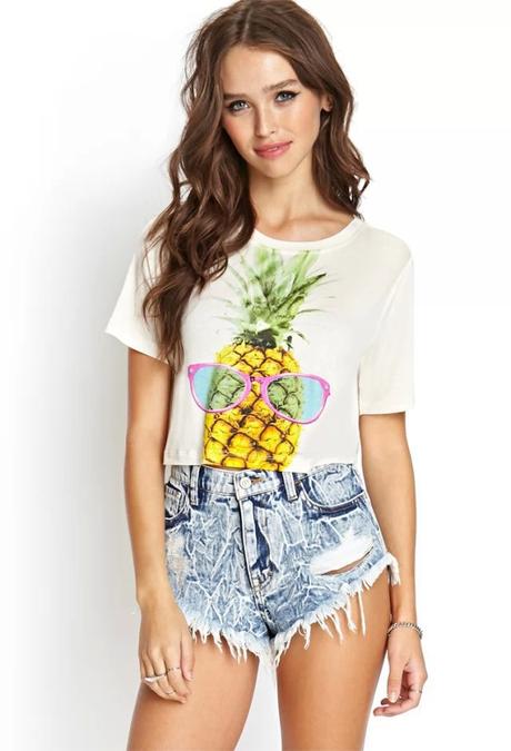 Fashion-Pineapple-Letters-Print-T-shirt-Women-Fashion-Summer-Crop-Top-Camisetas-Femininas-Tshirt-Women-Tops