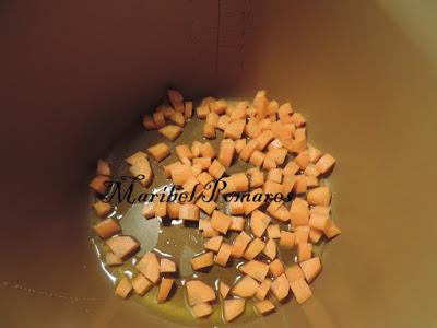 Garbanzos con coliflor, zanahoria, calabaza y huevo.