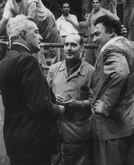 Fotos de rodaje: De Sica, Fellini y Rosellini