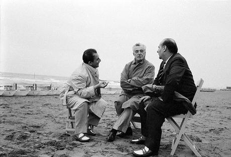 Fotos de rodaje: De Sica, Fellini y Rosellini