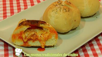 Receta fácil de pan casero relleno de queso y sobrasada